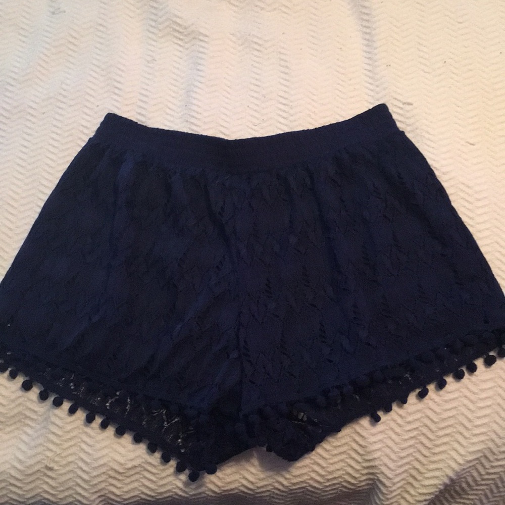 Navy patterned shorts